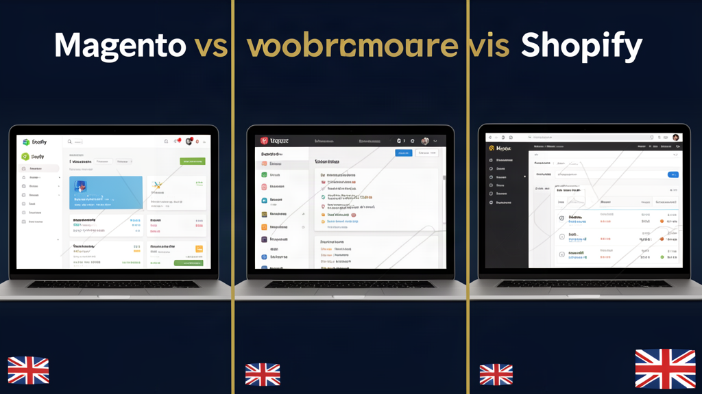 Magento vs WooCommerce vs Shopify comparison for UK ecommerce businesses
