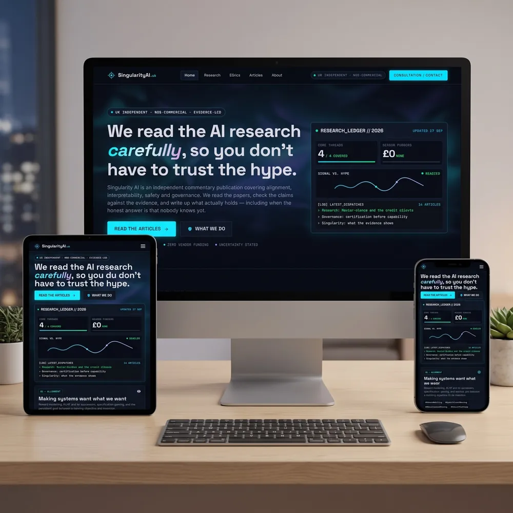 SingularityAI.uk homepage