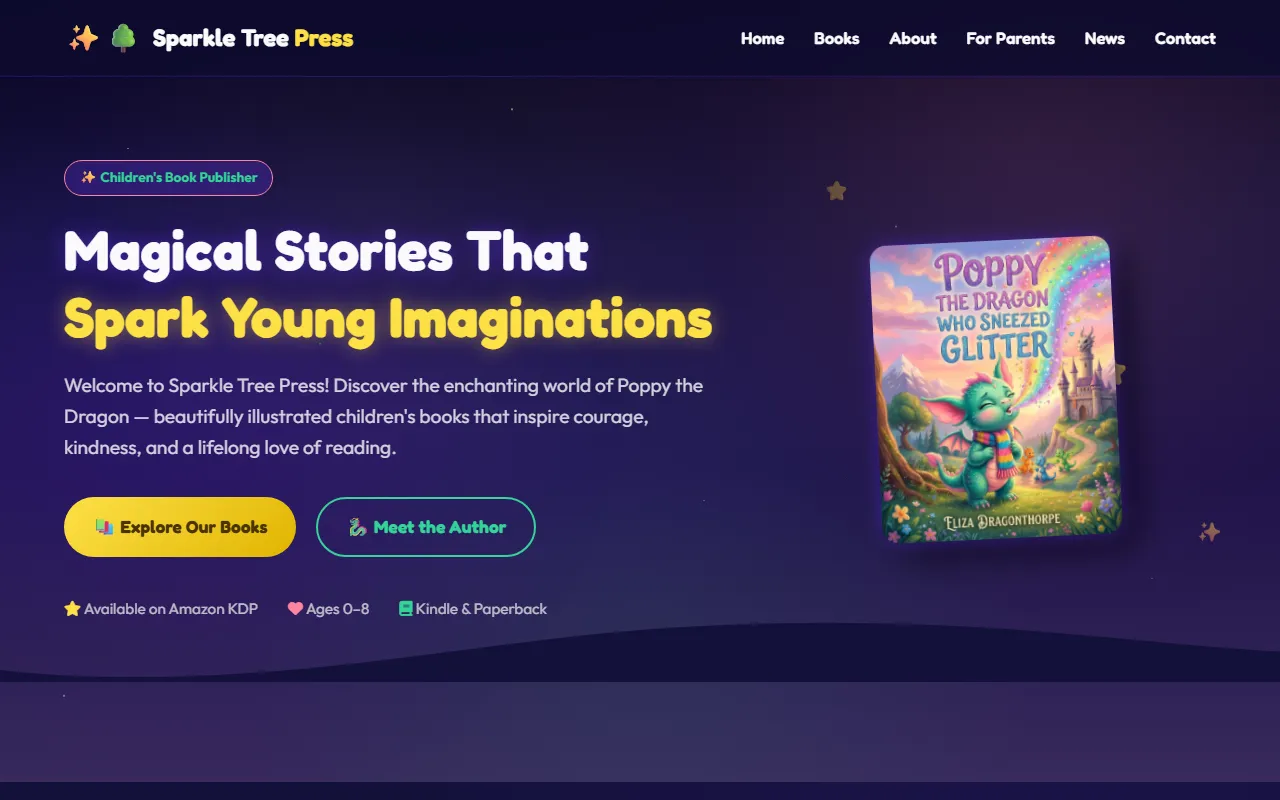 Sparkle Tree Press homepage