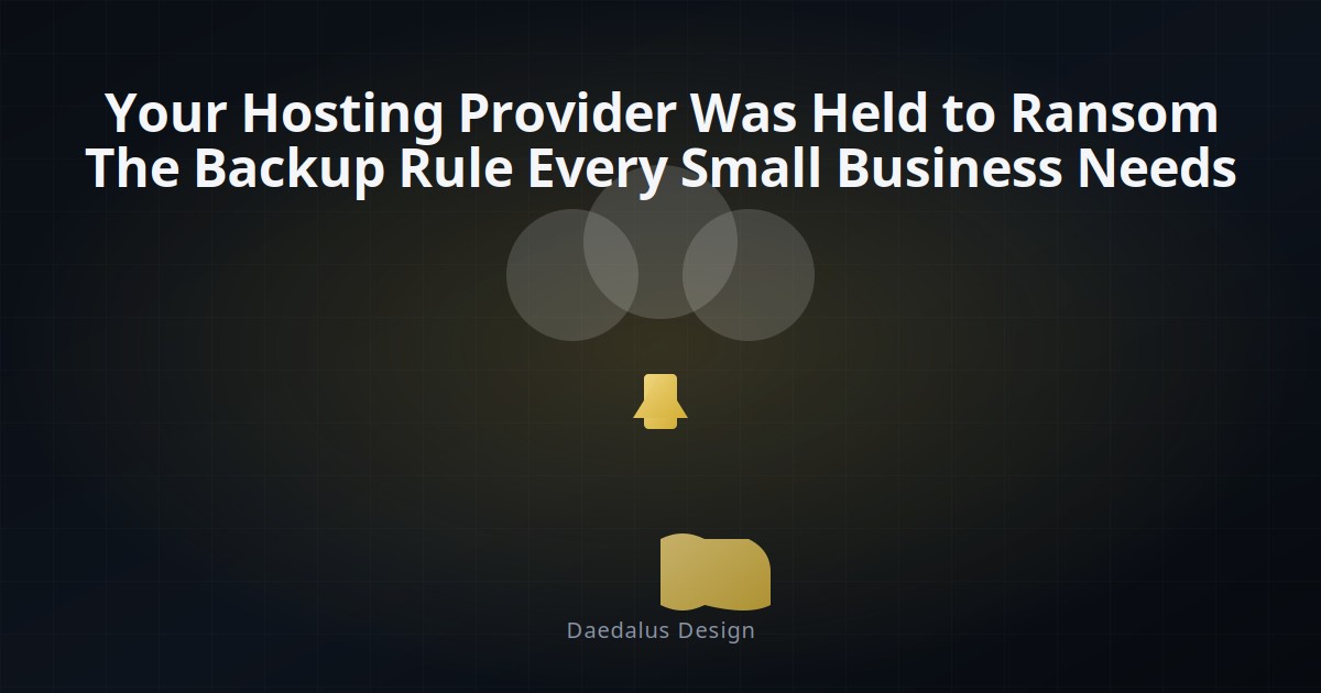 Your Hosting Provider Held to Ransom: The 3-2-1 Backup Rule